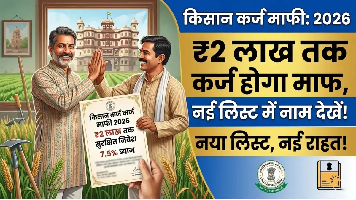 Kisan Karj Mafi 2026: अन्नदाताओं की हुई बल्ले-बल्ले! सरकार ने माफ किया ₹2 लाख तक का कर्ज, क्या नई लिस्ट में आपका नाम है? Kisan Karj Mafi 2026