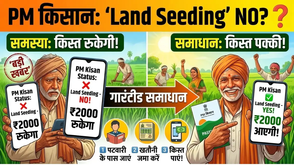 PM Kisan Land Seeding 2026: लैंड सीडिंग (Land Seeding) की समस्या कैसे ठीक करें? आसान तरीका 1 PM Kisan Land Seeding 2026