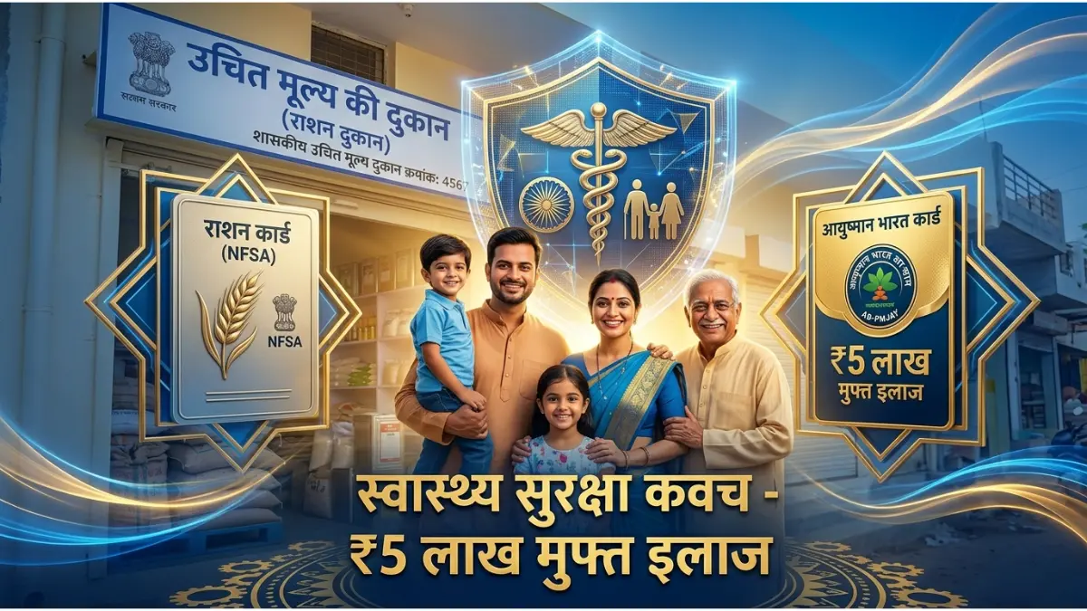 Ayushman Card Online Registration 2026: राशन कार्ड से आयुष्मान कार्ड कैसे बनाएं? यहाँ देखें New Rules और Direct Link 1 राशन कार्ड से आयुष्मान कार्ड