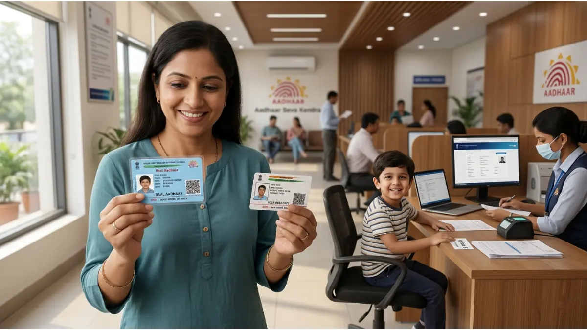 आपके बच्चे के पास नीला आधार कार्ड है