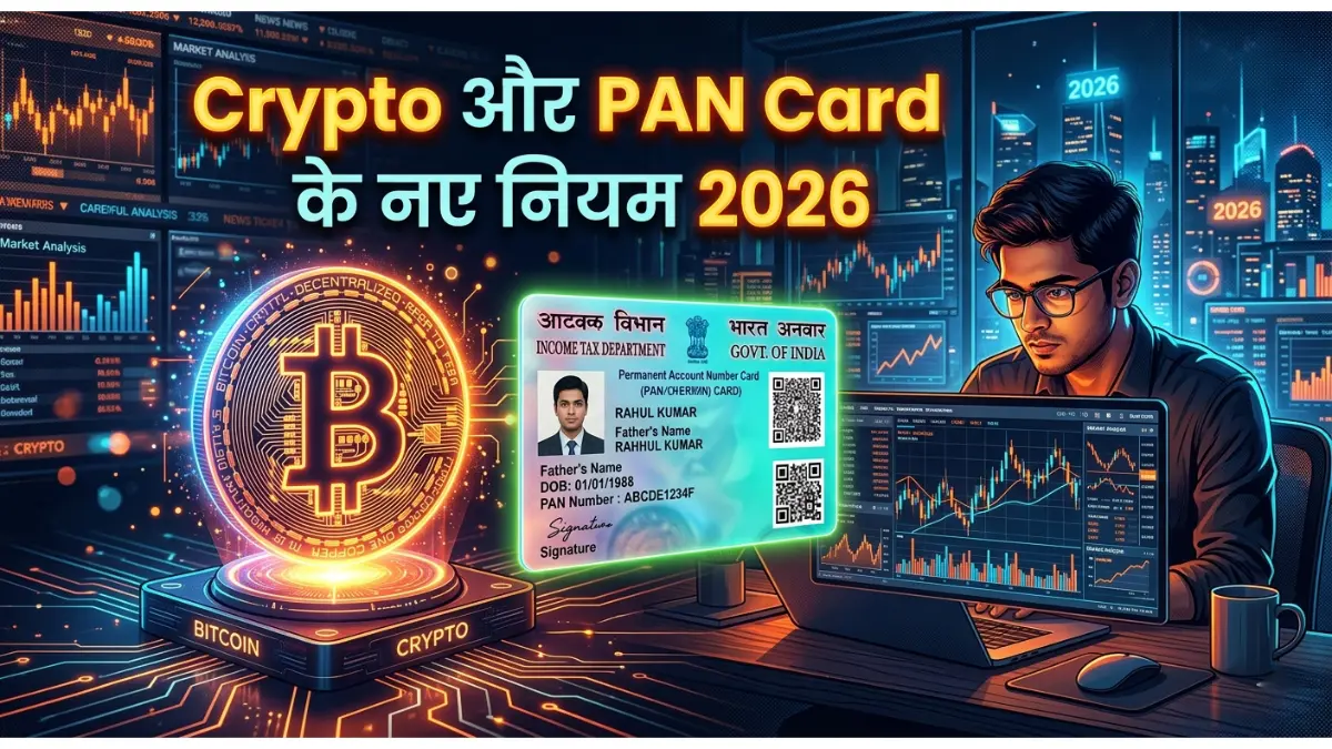 सावधान क्रिप्टो ट्रेडर्स! बिना PAN कार्ड के निवेश पड़ेगा भारी, जानें 30% टैक्स और TDS के नए नियम - पूरी जानकारी यहाँ 1 क्रिप्टो ट्रेडिंग और पैन कार्ड