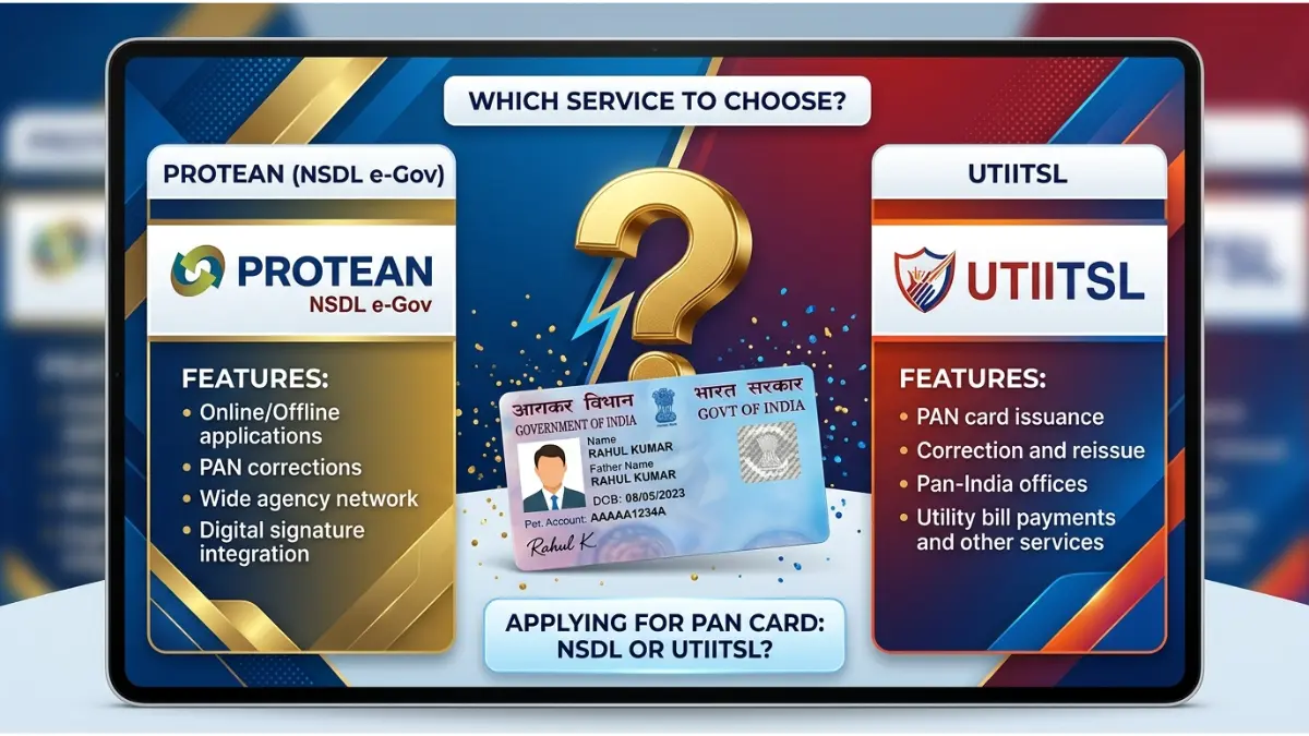 NSDL vs UTIITSL: पैन कार्ड पोर्टल