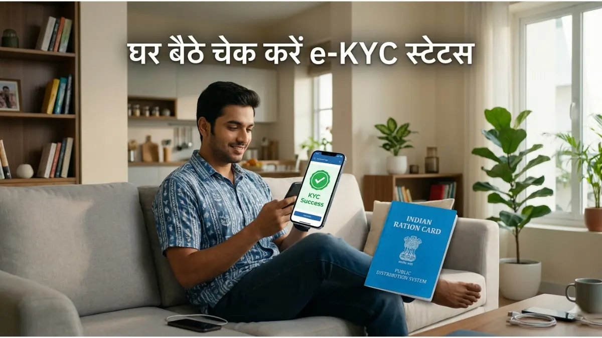 How to Check Ration Card e-KYC Status Online: अब मोबाइल से घर बैठे चेक करें अपनी e-KYC, ये है 2026 का सबसे आसान तरीका 1 राशन कार्ड ई-केवाईसी स्टेटस