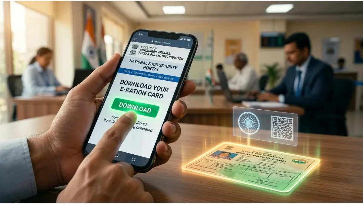 How to Download Ration Card Eligibility Slip 2026: पात्रता पर्ची कैसे निकालें? यहाँ देखें MP और अन्य राज्यों का Direct Portal 1 राशन कार्ड पात्रता पर्ची