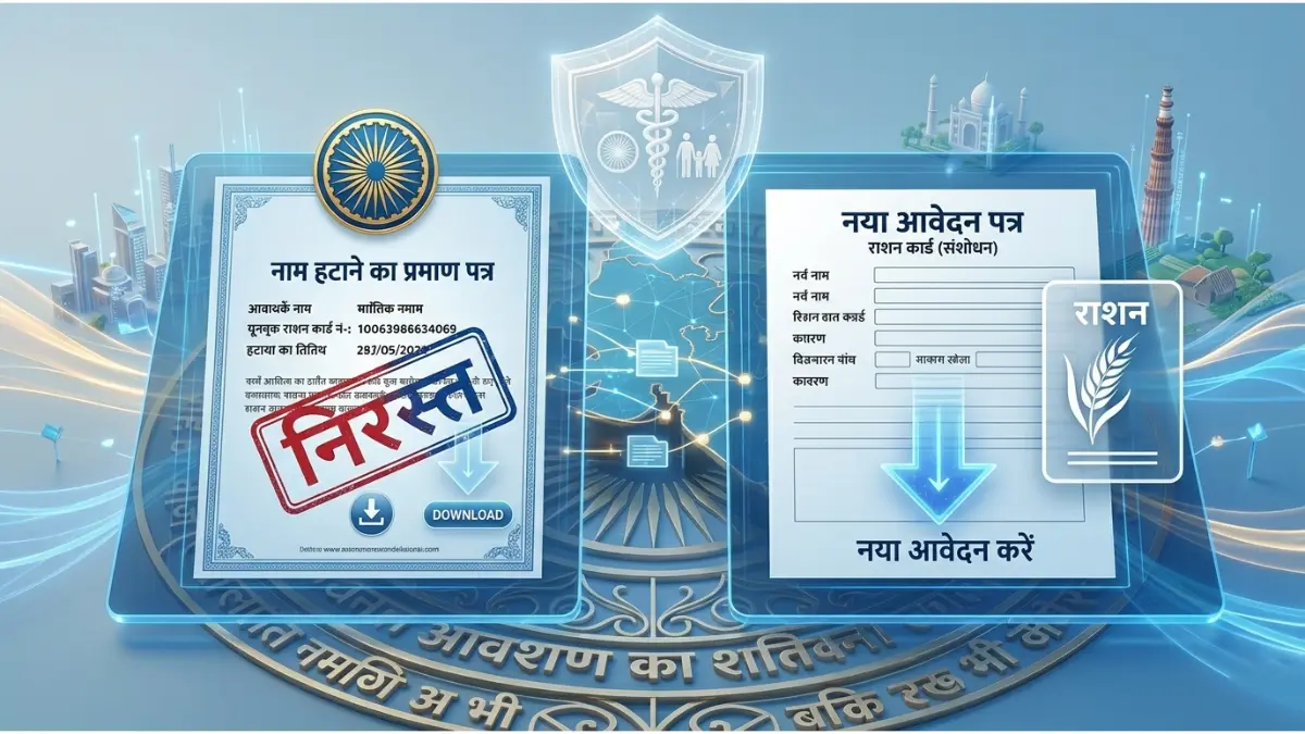 राशन कार्ड नाम विलोपन प्रमाण पत्र