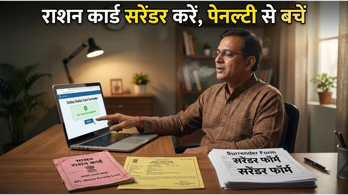 Ration Card Surrender Policy 2026: अपात्र लोग तुरंत सरेंडर करें अपना राशन कार्ड, वरना होगी कड़ी कार्रवाई; देखें Online Process 1 राशन कार्ड सरेंडर गाइड