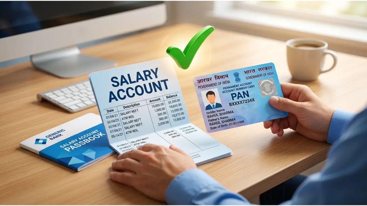 सैलरी अकाउंट में पैन कार्ड अपडेट करने के फायदे और तरीका: 2026 की नई गाइड 1 सैलरी अकाउंट में पैन कार्ड अपडेट