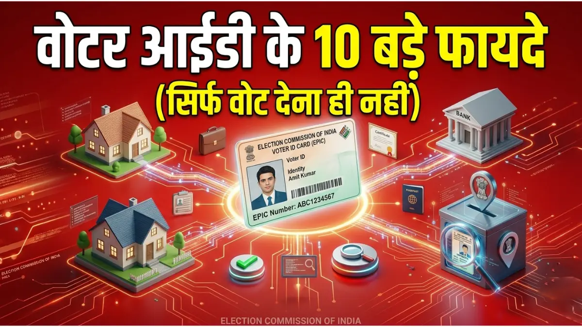 Voter ID Benefits & Uses: वोटर आईडी कार्ड के 10 मुख्य लाभ और बड़े उपयोग (2026 Guide) 1 Voter ID Benefits & Uses