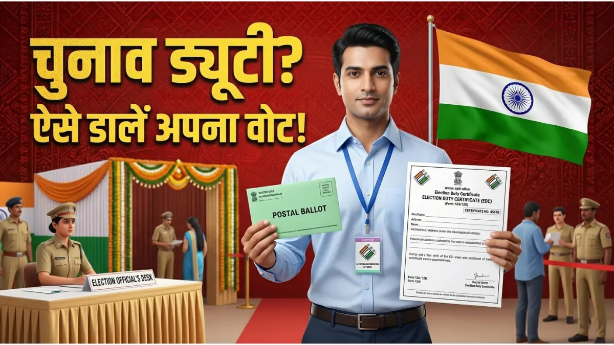चुनाव ड्यूटी पर हैं? घबराएं नहीं! जानें EDC और पोस्टल बैलेट से वोट डालने की पूरी प्रक्रिया 1 इलेक्शन ड्यूटी सर्टिफिकेट (EDC)