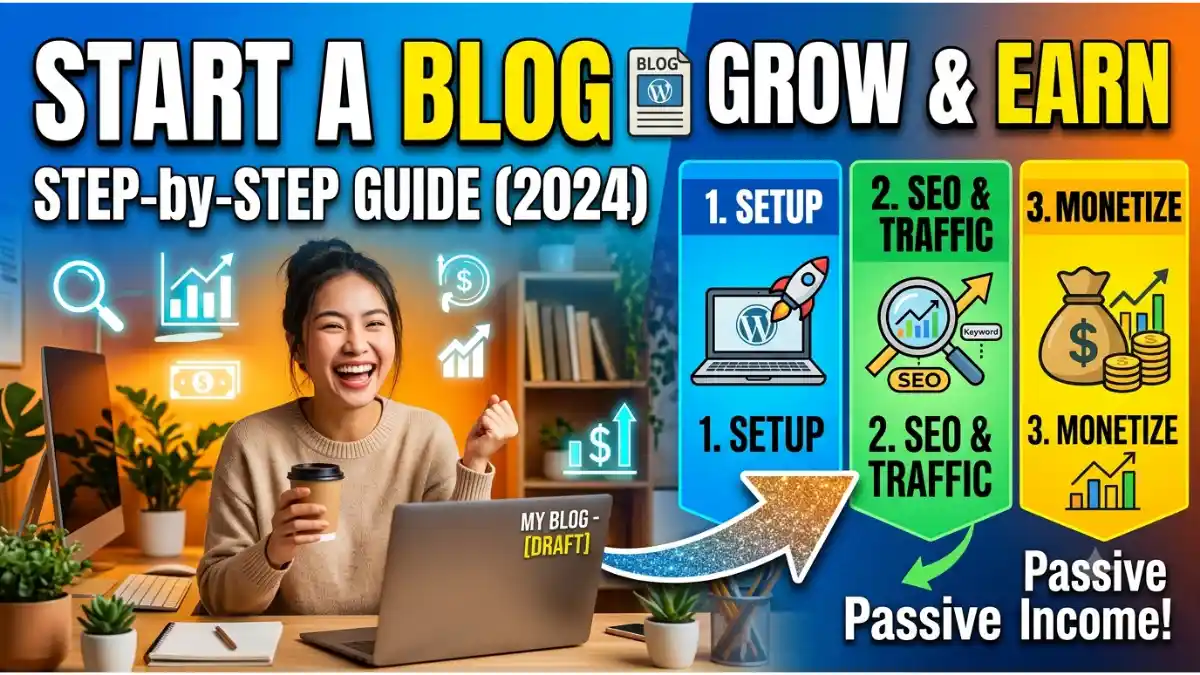 How to Start a Blog Step-by-Step Guide, SEO Tips, Traffic & Monetization